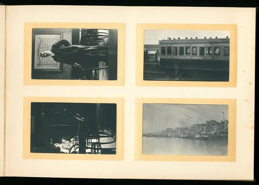 Fotoalbum mit 96 Fotografien, Ansicht Trouville, Reisealbum englische Familie, Achterbahn Frankreich, Hafen, Strassenbahn 10