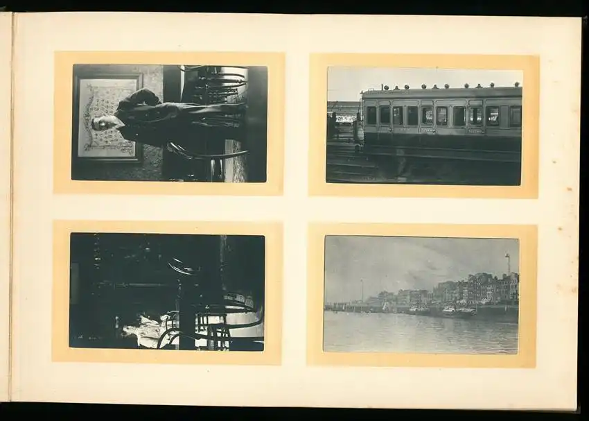 Fotoalbum mit 96 Fotografien, Ansicht Trouville, Reisealbum englische Familie, Achterbahn Frankreich, Hafen, Strassenbahn 10