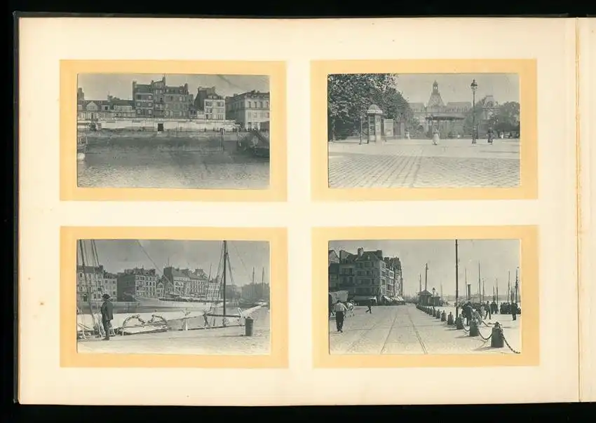Fotoalbum mit 96 Fotografien, Ansicht Trouville, Reisealbum englische Familie, Achterbahn Frankreich, Hafen, Strassenbahn 11