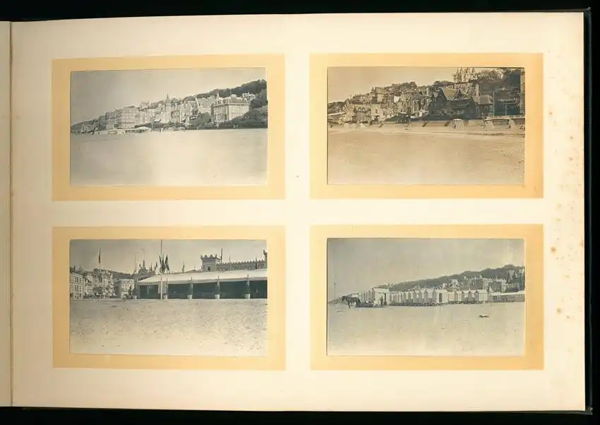 Fotoalbum mit 96 Fotografien, Ansicht Trouville, Reisealbum englische Familie, Achterbahn Frankreich, Hafen, Strassenbahn 14