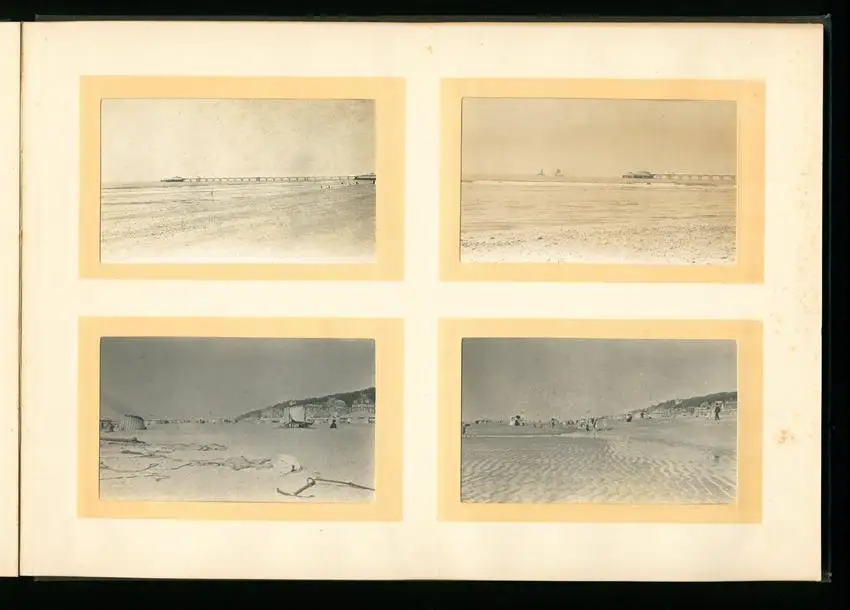 Fotoalbum mit 96 Fotografien, Ansicht Trouville, Reisealbum englische Familie, Achterbahn Frankreich, Hafen, Strassenbahn 16