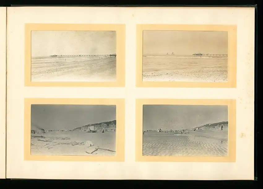 Fotoalbum mit 96 Fotografien, Ansicht Trouville, Reisealbum englische Familie, Achterbahn Frankreich, Hafen, Strassenbahn 16