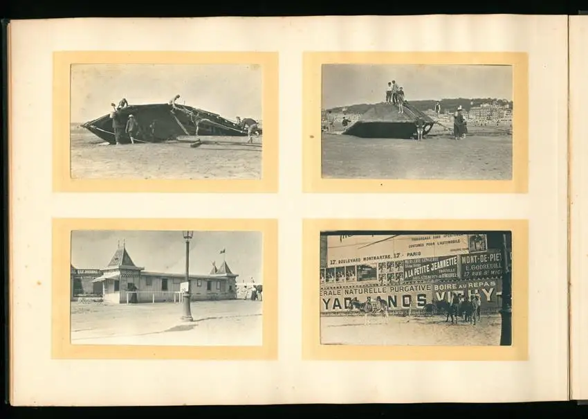 Fotoalbum mit 96 Fotografien, Ansicht Trouville, Reisealbum englische Familie, Achterbahn Frankreich, Hafen, Strassenbahn 19