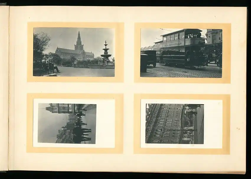 Fotoalbum mit 96 Fotografien, Ansicht Trouville, Reisealbum englische Familie, Achterbahn Frankreich, Hafen, Strassenbahn 2