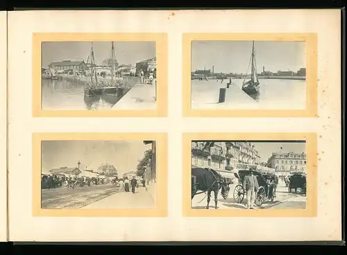 Fotoalbum mit 96 Fotografien, Ansicht Trouville, Reisealbum englische Familie, Achterbahn Frankreich, Hafen, Strassenbahn