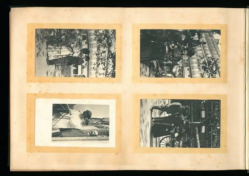 Fotoalbum mit 96 Fotografien, Ansicht Trouville, Reisealbum englische Familie, Achterbahn Frankreich, Hafen, Strassenbahn 23