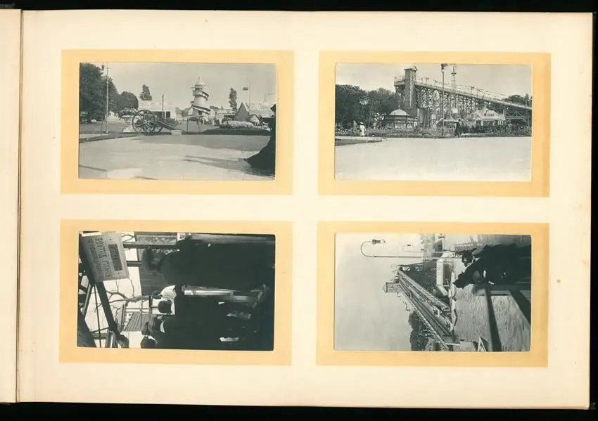 Fotoalbum mit 96 Fotografien, Ansicht Trouville, Reisealbum englische Familie, Achterbahn Frankreich, Hafen, Strassenbahn 8