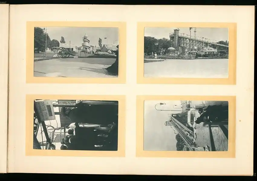 Fotoalbum mit 96 Fotografien, Ansicht Trouville, Reisealbum englische Familie, Achterbahn Frankreich, Hafen, Strassenbahn 8