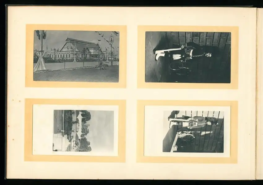 Fotoalbum mit 96 Fotografien, Ansicht Trouville, Reisealbum englische Familie, Achterbahn Frankreich, Hafen, Strassenbahn 9