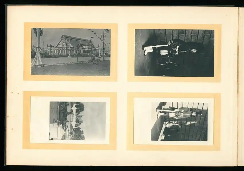 Fotoalbum mit 96 Fotografien, Ansicht Trouville, Reisealbum englische Familie, Achterbahn Frankreich, Hafen, Strassenbahn 9