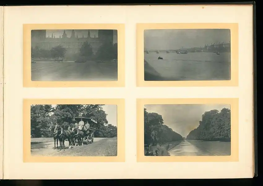 Fotoalbum mit 96 Fotografien, Ansicht London, Reisealbum englischer Familie, Crystal Palace, Big Ben, Hicks Theatre 10