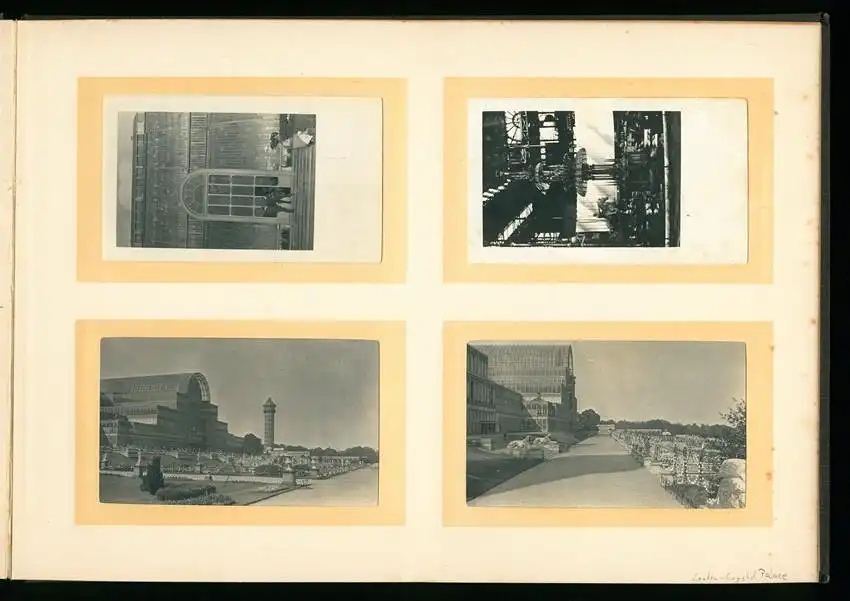 Fotoalbum mit 96 Fotografien, Ansicht London, Reisealbum englischer Familie, Crystal Palace, Big Ben, Hicks Theatre 12