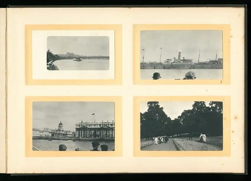 Fotoalbum mit 96 Fotografien, Ansicht London, Reisealbum englischer Familie, Crystal Palace, Big Ben, Hicks Theatre 18
