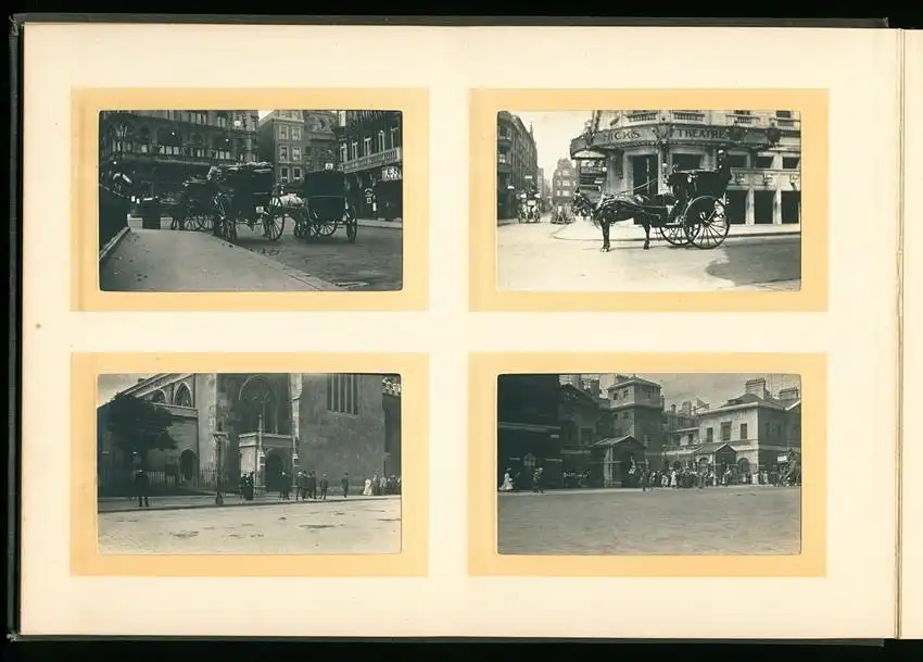 Fotoalbum mit 96 Fotografien, Ansicht London, Reisealbum englischer Familie, Crystal Palace, Big Ben, Hicks Theatre 5