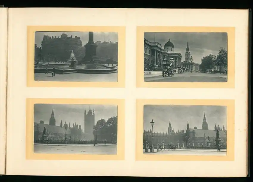 Fotoalbum mit 96 Fotografien, Ansicht London, Reisealbum englischer Familie, Crystal Palace, Big Ben, Hicks Theatre 6
