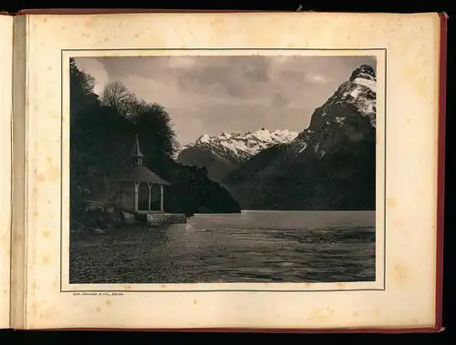 Fotoalbum mit 12 Fotografien, Ansicht Luzern, Edit. Schroeder & Cie. aus Zürich, Rigi, Axenstrasse, Flüelen, Pilatus