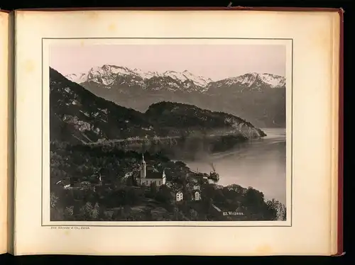 Fotoalbum mit 12 Fotografien, Ansicht Luzern, Edit. Schroeder & Cie. aus Zürich, Rigi, Axenstrasse, Flüelen, Pilatus