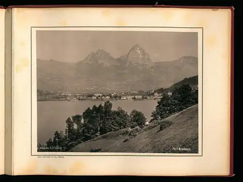 Fotoalbum mit 12 Fotografien, Ansicht Luzern, Edit. Schroeder & Cie. aus Zürich, Rigi, Axenstrasse, Flüelen, Pilatus