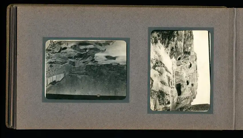 Fotoalbum mit 94 Fotografien, Reisealbum Lt. d.R. Georg F. Sieland, Hundedressur, Schiffshebewerk Dortmund, Luisentempel 13