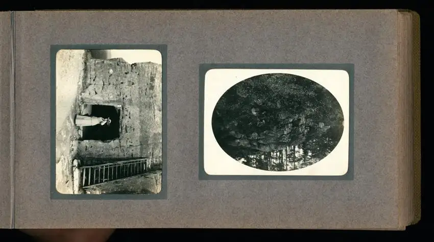 Fotoalbum mit 94 Fotografien, Reisealbum Lt. d.R. Georg F. Sieland, Hundedressur, Schiffshebewerk Dortmund, Luisentempel 14