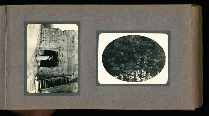 Fotoalbum mit 94 Fotografien, Reisealbum Lt. d.R. Georg F. Sieland, Hundedressur, Schiffshebewerk Dortmund, Luisentempel 14