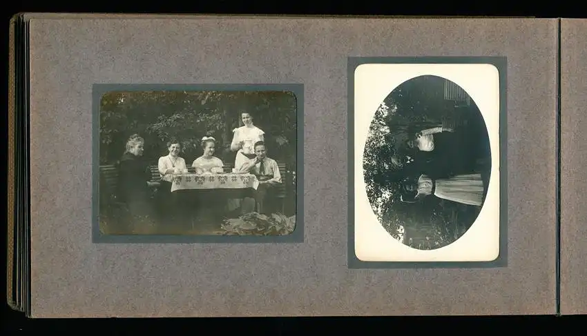 Fotoalbum mit 94 Fotografien, Reisealbum Lt. d.R. Georg F. Sieland, Hundedressur, Schiffshebewerk Dortmund, Luisentempel 22