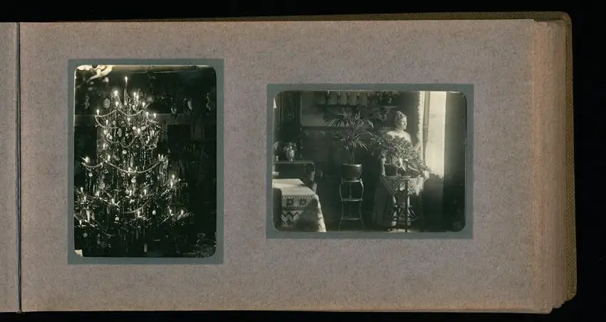 Fotoalbum mit 94 Fotografien, Reisealbum Lt. d.R. Georg F. Sieland, Hundedressur, Schiffshebewerk Dortmund, Luisentempel 23