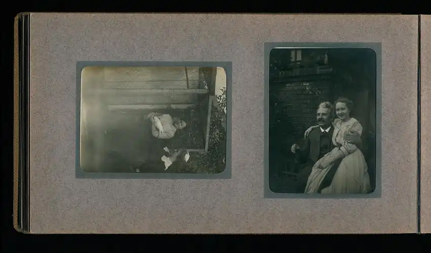 Fotoalbum mit 94 Fotografien, Reisealbum Lt. d.R. Georg F. Sieland, Hundedressur, Schiffshebewerk Dortmund, Luisentempel 24