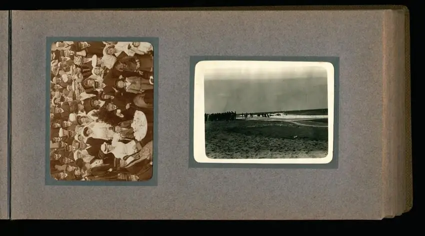 Fotoalbum mit 94 Fotografien, Reisealbum Lt. d.R. Georg F. Sieland, Hundedressur, Schiffshebewerk Dortmund, Luisentempel 27