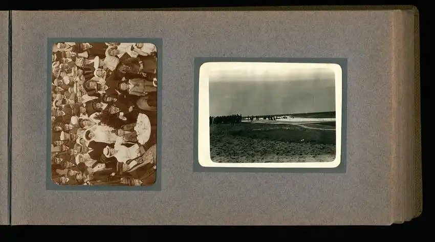 Fotoalbum mit 94 Fotografien, Reisealbum Lt. d.R. Georg F. Sieland, Hundedressur, Schiffshebewerk Dortmund, Luisentempel 27