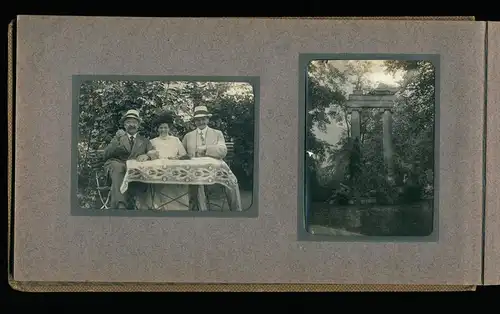 Fotoalbum mit 94 Fotografien, Reisealbum Lt. d.R. Georg F. Sieland, Hundedressur, Schiffshebewerk Dortmund, Luisentempel