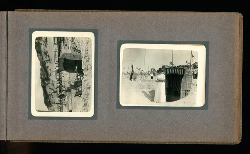 Fotoalbum mit 94 Fotografien, Reisealbum Lt. d.R. Georg F. Sieland, Hundedressur, Schiffshebewerk Dortmund, Luisentempel 5