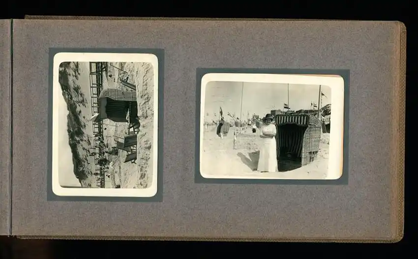 Fotoalbum mit 94 Fotografien, Reisealbum Lt. d.R. Georg F. Sieland, Hundedressur, Schiffshebewerk Dortmund, Luisentempel 5