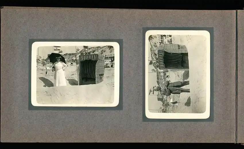 Fotoalbum mit 94 Fotografien, Reisealbum Lt. d.R. Georg F. Sieland, Hundedressur, Schiffshebewerk Dortmund, Luisentempel 6