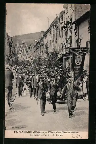 AK Tarare, Fetes de Mousselines, Le Defile - Fanfare de Tarare