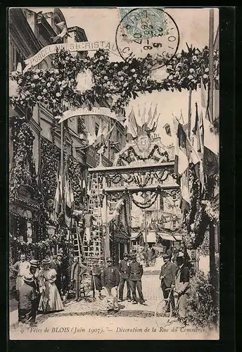 AK Blois, Decoration de la Rue du Commerce