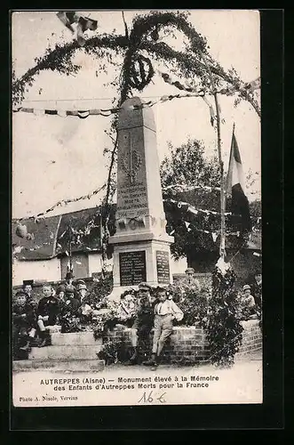 AK Autreppes, Monument eleve a la Memoire des Enfants d`Autreppes Morts pour la France