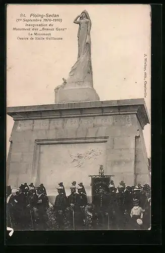 AK Floing-Sedan, Inauguration du Monument des Braves Gens