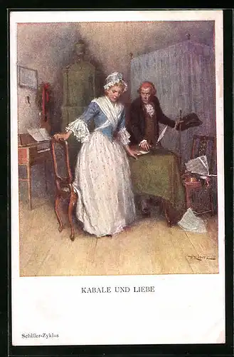 Künstler-AK M. Munk Nr. 1113: Szene aus Kabale und Liebe