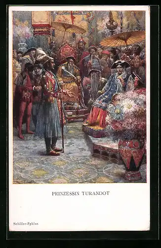 Künstler-AK M. Munk Nr. 1113: Szene aus Prinzessin Turandot