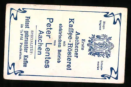 Sammelbild Peter Lentes, Aachener Kaffee-Rösterei, Post in Anam