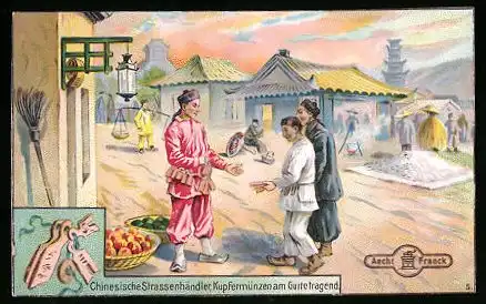 Sammelbild Aecht Franck Kaffee, Chinesischer Strassenhändler