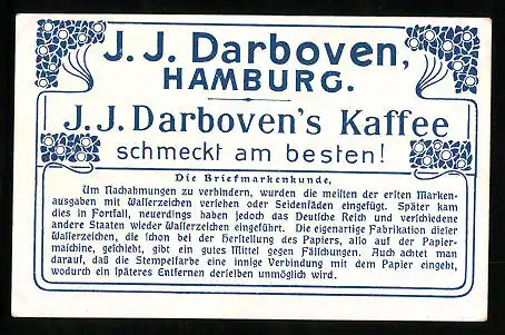 Sammelbild J. J. Darboven`s Kaffee, Post in Bulgarien