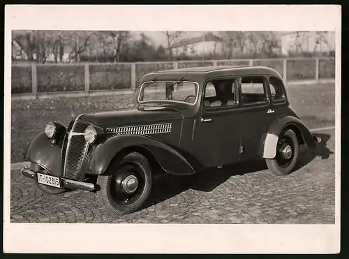 Fotografie Auto Adler Trumpf 1700ccm, Limousine mit Faltdach