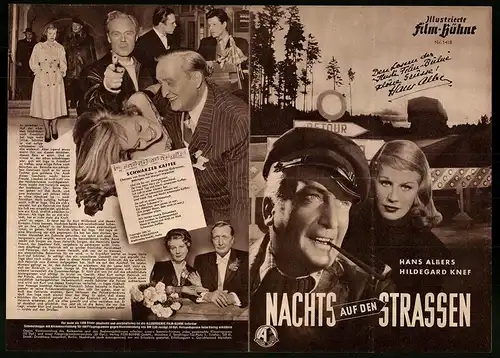 Filmprogramm IFB Nr. 1418, Nachts auf den Strassen, Marius Goring, Lucie Mannheim, Regie: Rudolf Jugert
