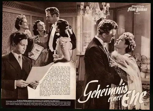 Filmprogramm IFB Nr. 1259, Geheimnis einer Ehe, Olga Tschechowa, Curd Jügens, Regie: Helmut Weiss