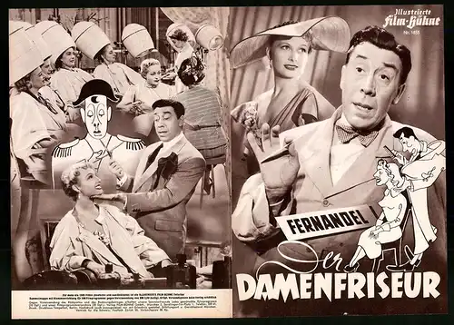 Filmprogramm IFB Nr. 1855, Damenfriseur, Fernandel, Blanchette Brunoy, Regie: Jean Boyer