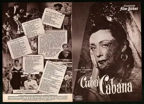 Filmprogramm IFB Nr. 1792, Cuba Cabana, Zarah Leander, O. W. Fischer, Regie: Fritz Peter Buch