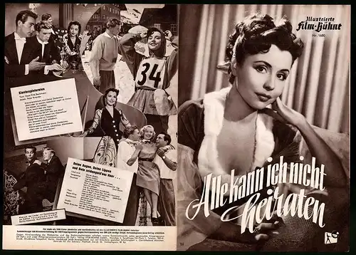 Filmprogramm IFB Nr. 1680, Alle kann ich nicht heiraten, Sonja Ziemann, Hardy Krüger, Regie: Hans Wolff