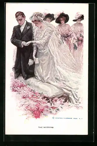 Künstler-AK Harrison Fisher: The Wedding, Paar bei Hochzeit